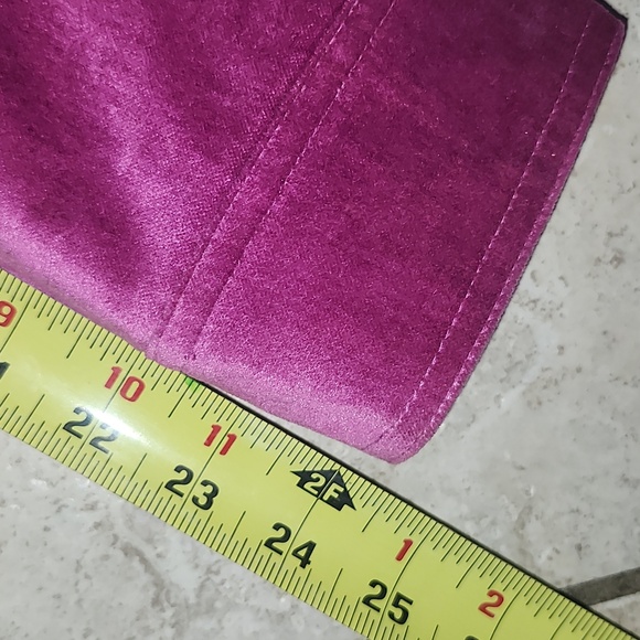 Covington Women's Magenta Fushia Velvet Button Down Jacket Large - Picture 13 of 13